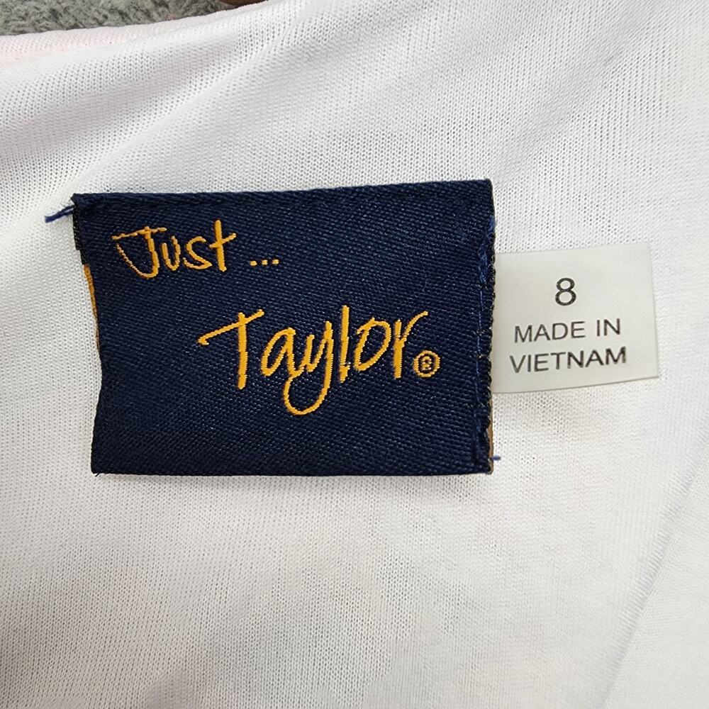 Just Taylor Floral Dress Women 8 NWT Pleated Pockets Gold Zipper Party Flawed - Picture 7 of 14